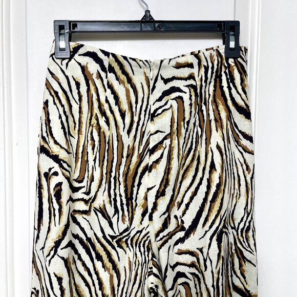 Revolve L'ACADEMIE The Dinnie Linen Blend Wide Leg Pant in Tiger Print Size S - Picture 6 of 11